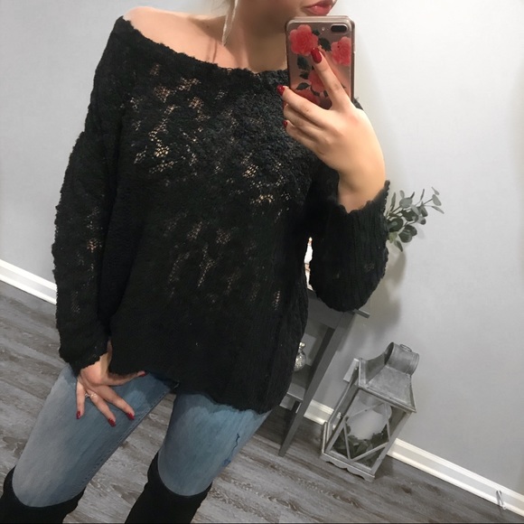 Black Knit Cozy Sweater - Picture 3 of 3